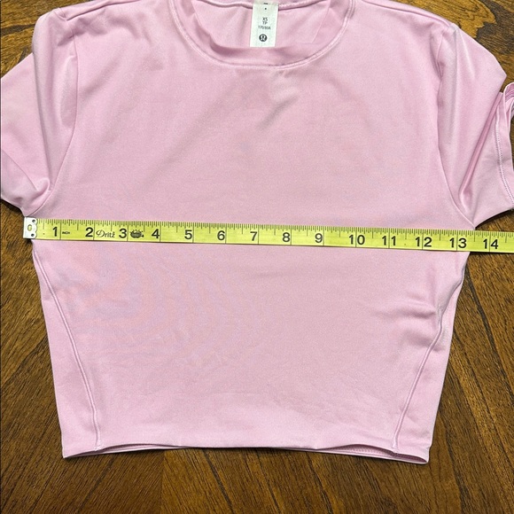 Lululemon Wundermost Pink Short Sleeve Crop Top - Picture 4 of 5